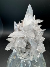 6573 Pyrite on High Luster Clear Feather Calcite Cluster 24g Hun Nan picture