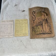 Antique Chester High School Student Report Cards & Student’s Notebook 1890 1889 picture