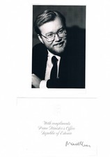 Estonia Prime Minister Mart Laar signed compliments card 4