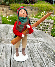 Byers Choice Child with Skies Signed/Numbered LE 37/100 2002 Retired Caroler picture