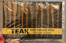 Vintage MCM Otagiri Teak Wood Hors D'Oeuvre Picks NOS Japan picture