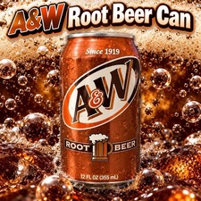 A&W Root Beer Advertising Can Since 1919 12 fl oz/355 mL Pull Tab Brown picture