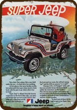 1973 SUPER JEEP 4X4 SUV 4-Wheel-Drive Vintage-Look DECORATIVE REPLICA METAL SIGN picture