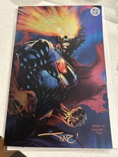 Absolute Superman #21 SDCC FOIL 2x SIGNED JIM LEE & ALEX SINCLAIR *dmg corner* picture