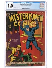MYSTERY MEN COMICS #23 (Fox:1941) Cuidera Blue Beetle Green Mask CGC  1.0  (FR) picture