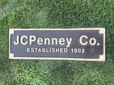 Vintage J C Penney Company Brass Sign Department Store James Cash 30” X 10” picture