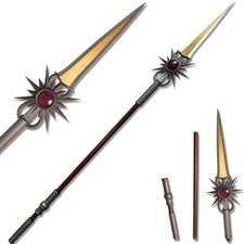 Dark‑Lance Style All‑Metal Spear Prop, 72 Inches Full‑Length Non‑Sharp Game Prop picture