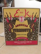 Vintage E and K (Wine Co.) AMERICAN VERMOUTH (Sandusky, Ohio) NOS LABEL picture
