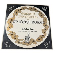 Vintage 1973 Holiday Inn Des Moines Top O The Tower Record Style Dinner Menu picture