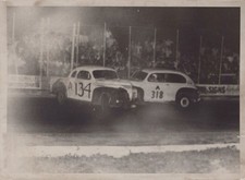 Tony Bush George Greig stock car crash Long Island NY 1950s - Himes Estate Photo picture