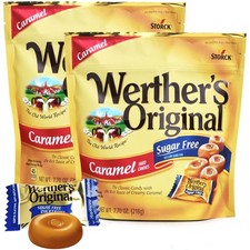 Original Caramel Hard Candies, 2 Pack of Individually Wrapped Sugar Free Hard C picture