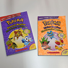Scholastic Pokémon Super Special Flip Book Comic Lot w/ Double-Sided Poster picture