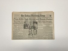 NEWSPAPER REPRINT - 1934 - Posse Kills Clyde Barrow and Bonnie Parker picture