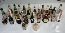 LOT OF 34 VINTAGE MINI LIQUOR BOTTLES TAX STAMP RARE picture