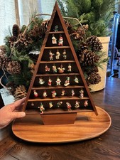 Vintage Hallmark Shadow Box Memory Tree With 26 Ornaments  picture
