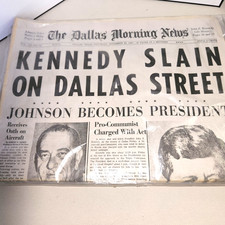 1963 JFK Assassination Newspaper Dallas Morning News Nov 23 Kennedy 2nd edition picture