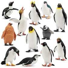 Toymany 12-pcs Penguin Animal Figurine Collectible Hand-painted  Toy Set picture