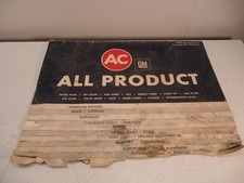 AC Delco All Product GM Wall Hanging Reference Catalog Advertising 1964-1974 picture