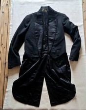 Antique French Tailcoat Knaust Paris 1910s 1920s Black Formal Evening Coat L picture