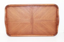 Vintage GOODWOOD Large Teak Wood Serving Tray w/ Handles – 21” x 13” – MCM picture