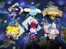 Yu-Gi-Oh x Sanrio Mascot Set 6pcs Cinnamoroll Tuxedo Sam My Melody Pompompurin picture