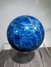 Large Blue Apatite Crystal Sphere High Quality Crystal Ball For Home Decorative picture