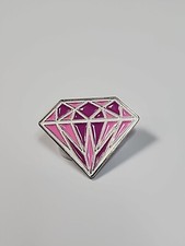 Diamond Shape Lapel Pin Shades of Pink & White Colors picture