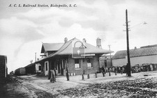 Railroad Train Station Depot Bishopville South Carolina SC - Reprint picture