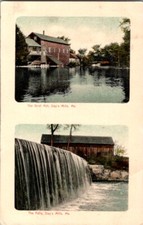  Multi View Postcard The Grist Mill & The Falls Day's Mills ME Maine 1908  G-327 picture