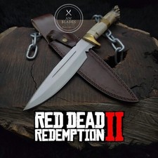 Read Dead Redemption 2 Handmade RDR 2 Game Replica Knife With Antler Handle picture