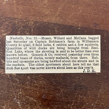 1878 Willard & McCann on Capt Robinsons Farm in Williamson TN Article AG2-S16 picture