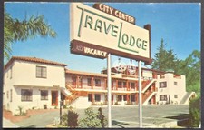 Vintage City Center Travelodge Santa Barbara CA Motel Postcard picture
