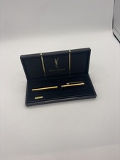 Vintage Yves Saint Laurent Collection Gold Plated Rollerball Pen with Box picture