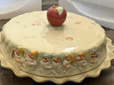 Lenox Disney Snow White & Seven Dwarfs Pie Keeper 2005 24K Gold COA Box RARE picture
