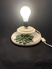 Vtg 1981 Ceramic Christmas Tree Base Only Stand ONLY Holly Tested Working picture