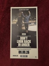 OASIS Don’t Look Back In Anger Collectible IMAX Movie Ticket 9/09/2026 LTD ED picture