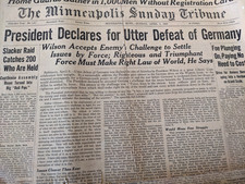 30 Daily WW1 Newspapers April-May 1918 - Full Front Pages & More picture