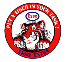 FITS VINTAGE Esso Extra Put A Tiger in Your Tank Gas Oil BUMPER STICKER DECAL picture