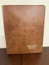 Marriott Hotels International Rare BROWN Binder Folder vintage picture