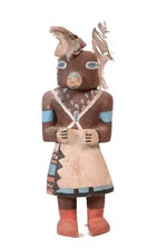 Hopi Pueblo Hanging Badger Kachina Doll ca. 1920 - 1940s  8.625