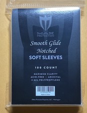 100 Max Protection Premium Card Easy Glide Notched Soft Sleeves picture