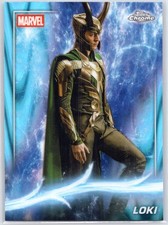 2025 Topps Chrome Marvel Studios #19 Loki Sky Blue RayWave Refractor picture