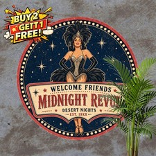 Showgirl Casino Capital Metal Sign Vintage Lounge Wall Decor 8x8 picture