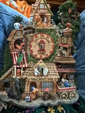 Rare Vintage Danbury Mint DACHSHUND VILLAGE COLLECTOR CLOCK picture