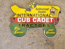 VINTAGE INTERNATIONAL CADET TRACTOR HEAVY DUTY FARM  PORCELAIN SIGN  10