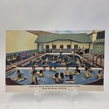 1966 Desert Hot Springs Mineral Water Pool California Postcard Advertisement picture
