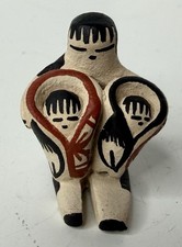Miniature Jemez Pottery Storyteller Signed M.C Native American 1.125