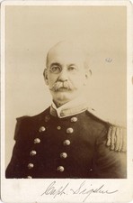 Signed Capt Charles D Sigsbee Photo REMEMBER THE USS MAINE 1890 Navy Autograph picture