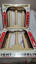 2 VTG GEM Christmas Window 3 Light Electric Candolier w/Orig. Box WORKS picture