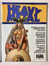Heavy Metal Magazine December 1983 FN+ Subscription Cover Attached Stephen King picture